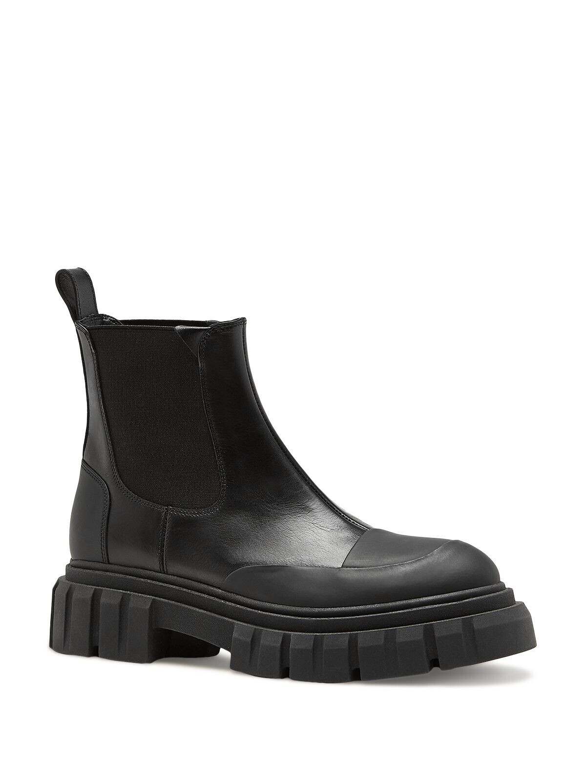 C LA CANADIENNE Женские черные кожаные ботильоны с язычком Kyree Toe Block Heel 375 21690₽