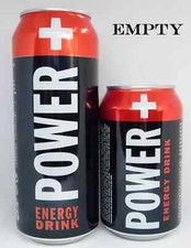 POWER Energy Drink Empty Cans 330 & 500ml Ukraine 2021-2022 Bottom Open Set of 2