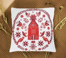DIY Counted Cross Stitch Pillow Kit Cozy 30x30cm tapestry cushion kit