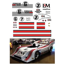 #6 L&M Can Am Porsche 1972 decal 1/64 scale AFX Tyco Lifelike Autoworld