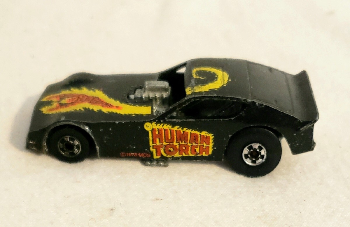 Fantastic Four Human Torch Vintage 1977 Marvel Hot Wheels Car The