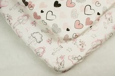 2 pack FITTED SHEETS for cot bed bedside crib mattress cover pink hearts dolls