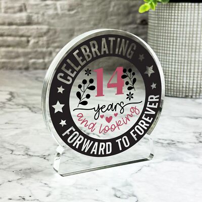 14th Wedding 14 Years Anniversary Canvas Milestone And Letter - Main Image
