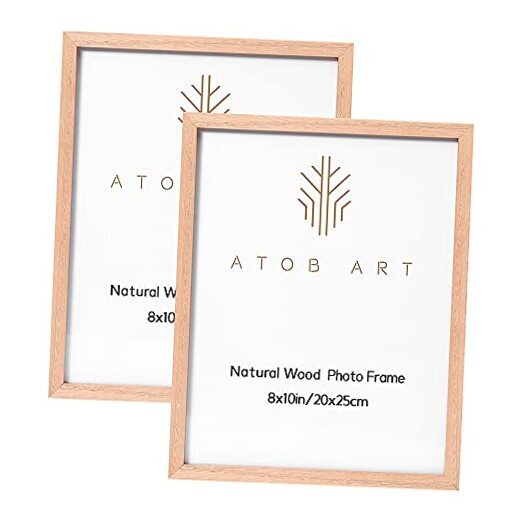 8x10inch Picture Frames Photo Frame Set with High 8x10 Inch Oak Wood-image