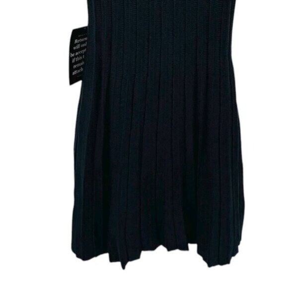 Pomander Place NEW Black Knit Adi Sleeveless A Line Classic Mini Dress Size M