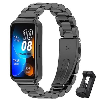 Cinturino Xiaomi Band 10 Cinturino Metallico MIJOBS Per Mi Band - Acciaio Inox | Compatibile 3/4 Bracciale Acciaio Inox Per Mi Band 3