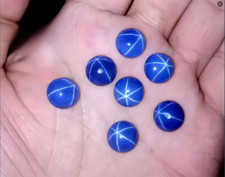 Top Quality Round Cabochon Blue Star Sapphire Lab-Created AAAA Loose Gemstone