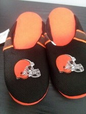 Cleveland Browns men's slippers size large 11-12 forever collectible brand new