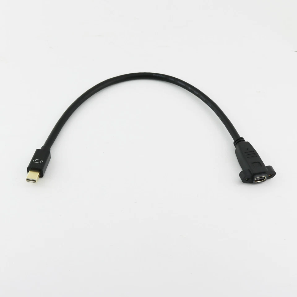 Mini DP DisplayPort Extension Cable Male to Female Panel Mount Display Port 30cm - Image 2 of 4