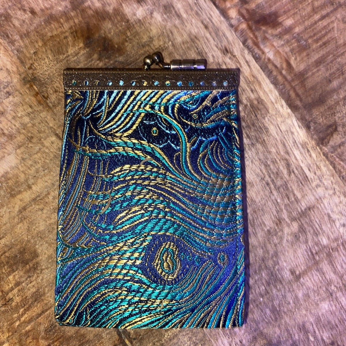 Cathayana RFID Credit Card Wallet Peacock Pattern x x