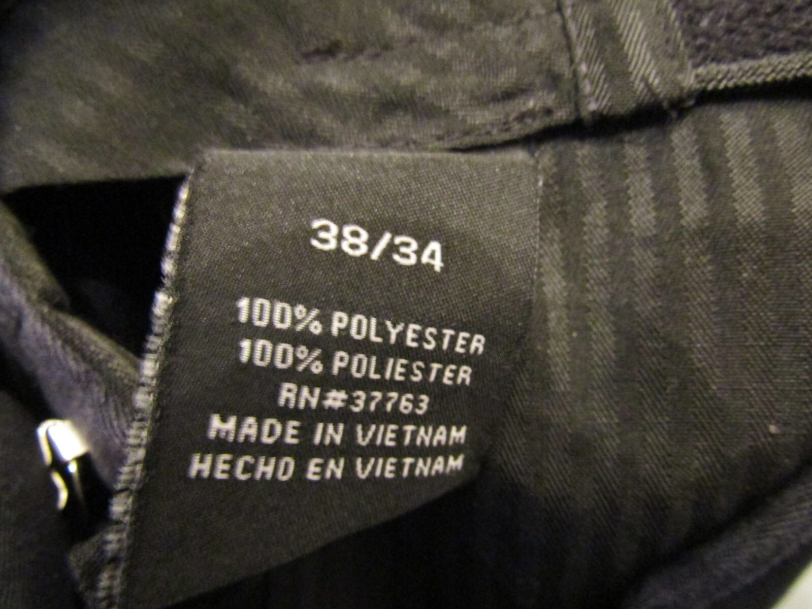 MENS SAVANE STRETCH WAIST PLEATED CUFFED BLACK DRESS PANTS SIZE 38X34