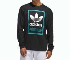 NEW MEN'S ADIDAS ORIGINALS TONGUE LABEL TREFOIL TEE SHIRT SIZE MEDIUM FM1570