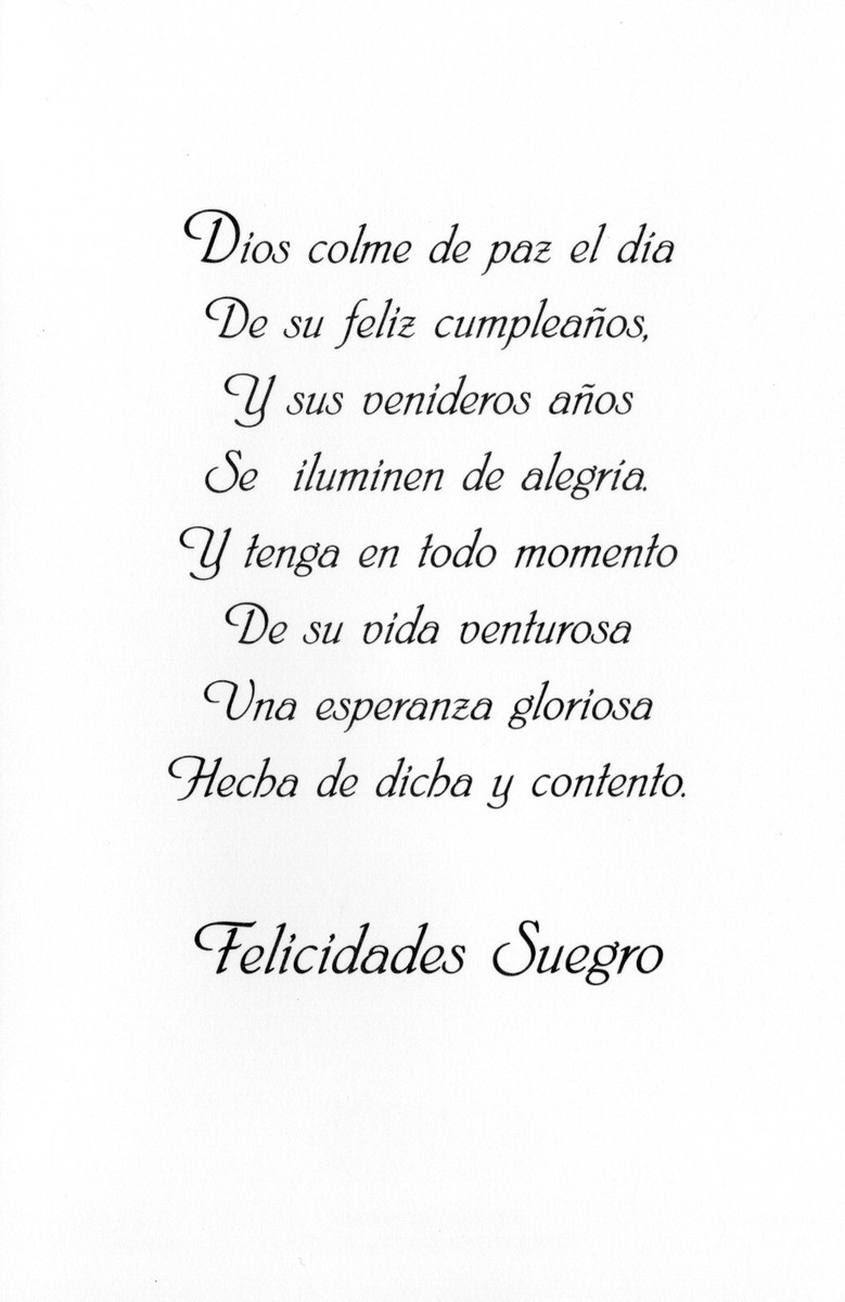 Spanish BIRTHDAY CUMPLEANOS Card FOR FATHER-IN-LAW SUEGRO by Magic