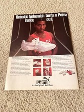 Vintage 1981 PUMA SKEETS Track Running Shoes Poster Print Ad RENALDO NEHEMIAH