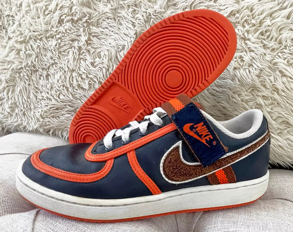 NIKE VANDAL LOW SWOOSH (312456-481) SZ 7.5 Blue/Blaze Orange