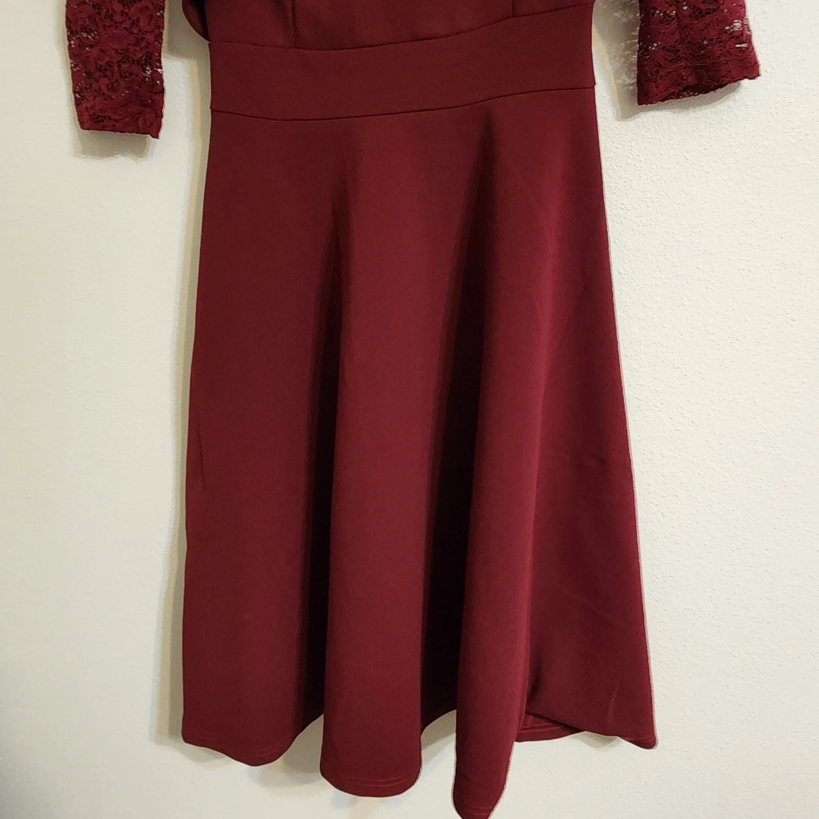 VALENTINO Abito da cocktail donna Miusol vintage scollo quadrato pizzo floreale manica 2 3 taglia S