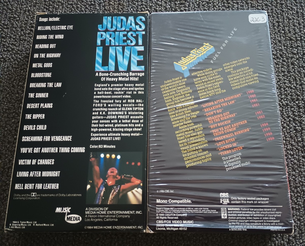 JUDAS PRIEST VHS COLLECTIBLES LOT/LIVE/FUEL FOR LIFE 10 CLASSIC