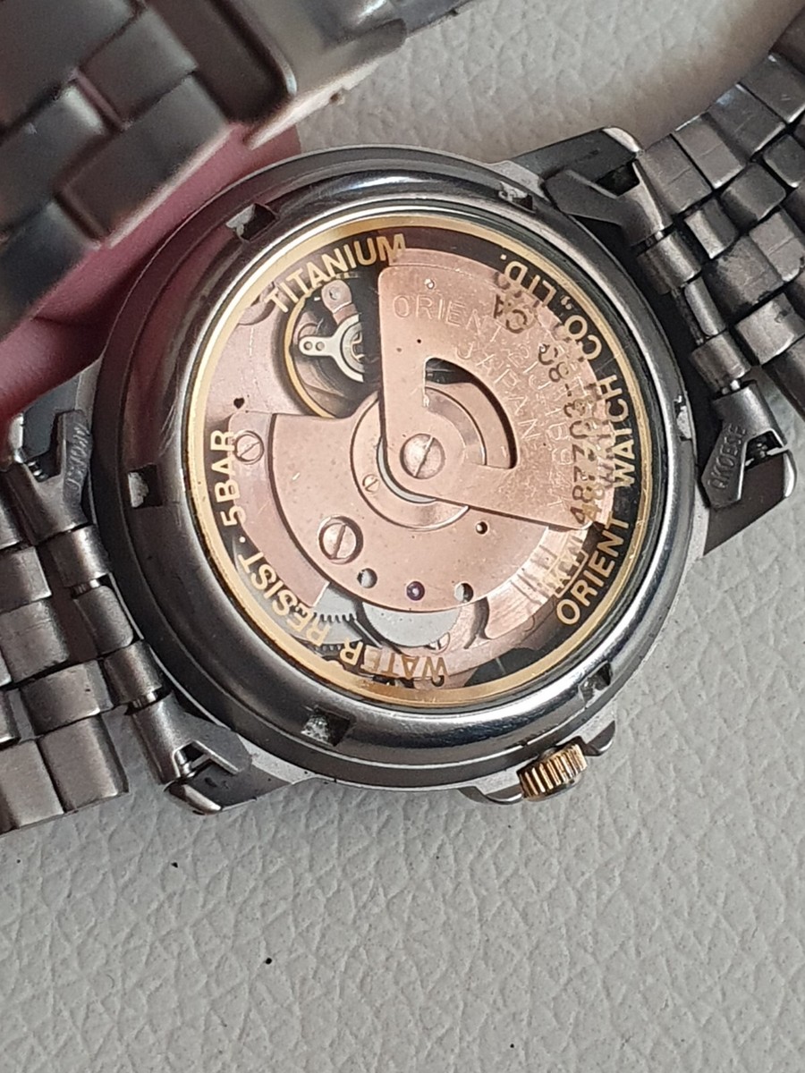 Serviced ORIENT 487Z03-80 Titanium 21 Jewels WR5BAR Japan Watch | eBay