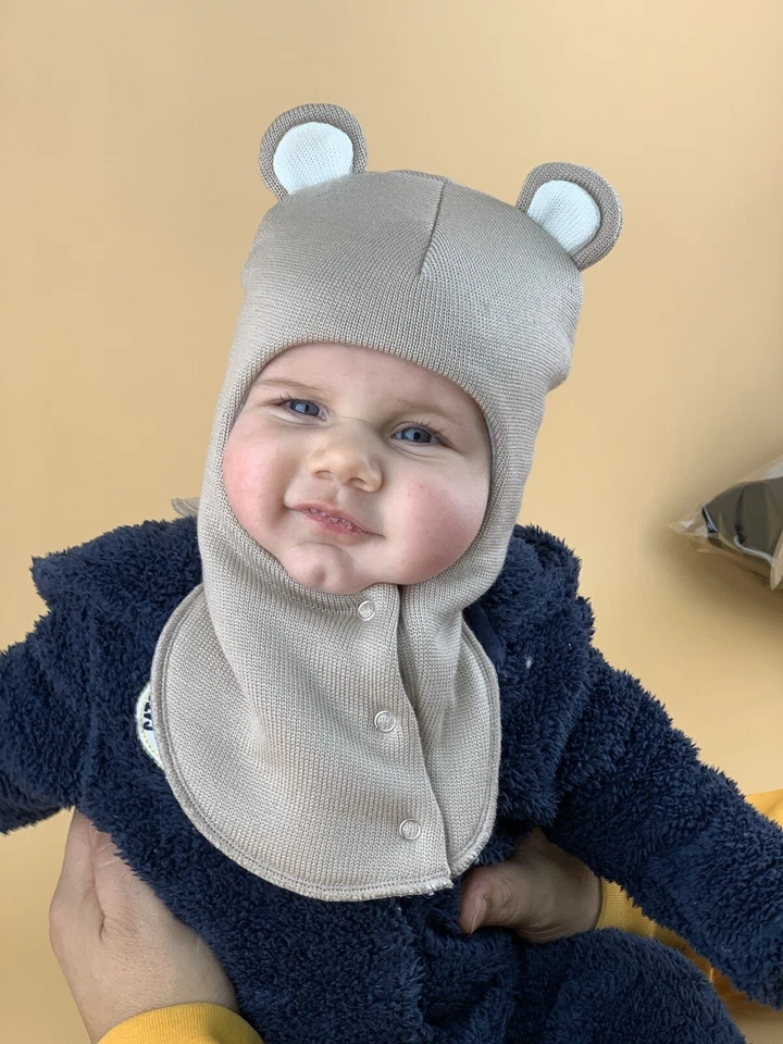 cappello/balaclava bambino ragazzo/ragazza invernale/autunno foderato caldo - Immagine 3 di 4