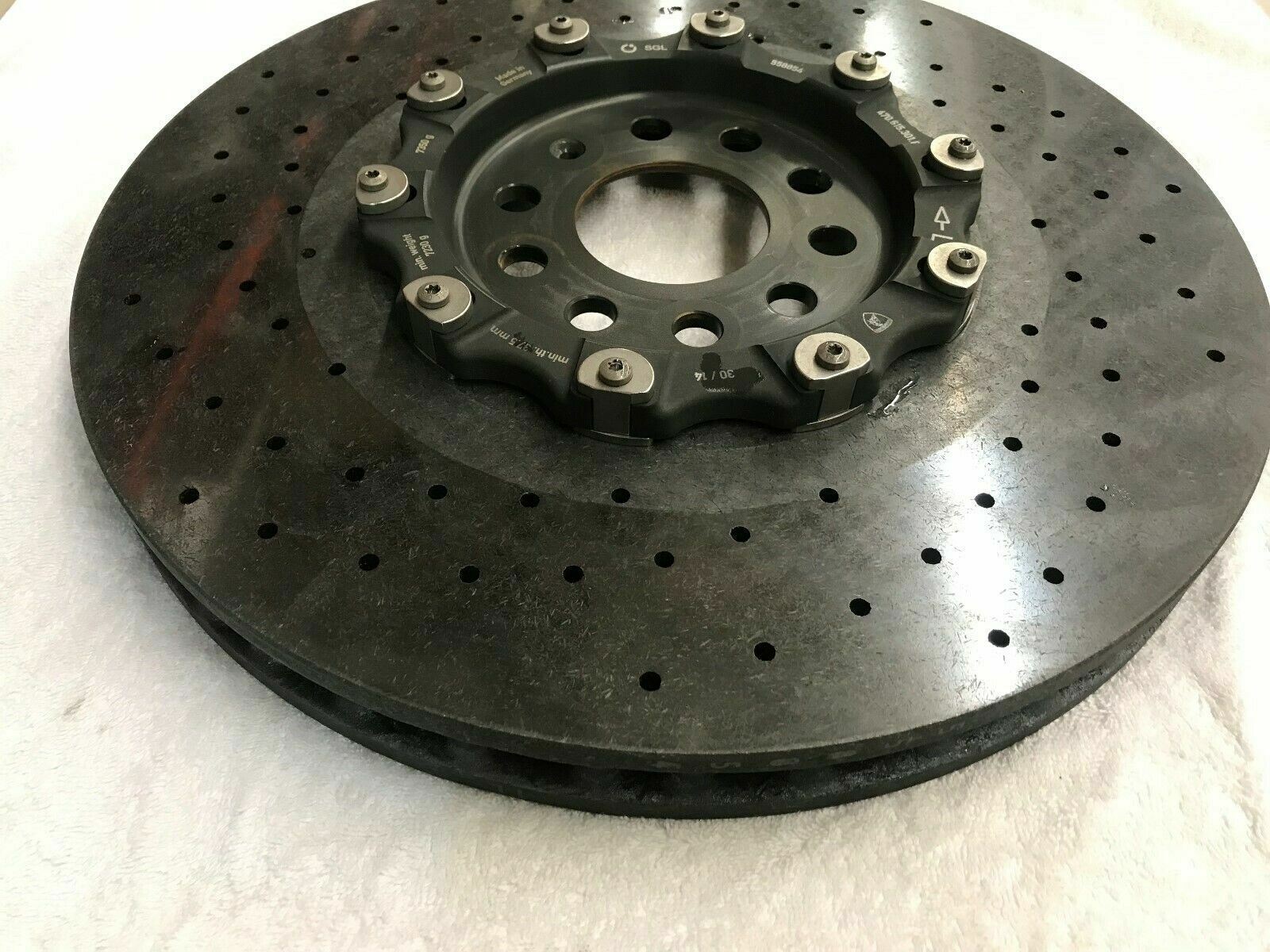 LAMBORGHINI AVENTADOR FRONT LEFT CARBON CERAMIC BRAKE DISC ROTOR OEM 470615301E
