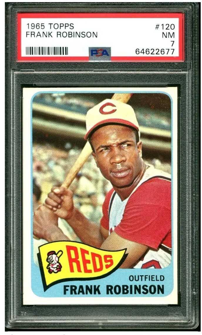 1965 TOPPS #120 FRANK ROBINSON REDS HOF PSA 7