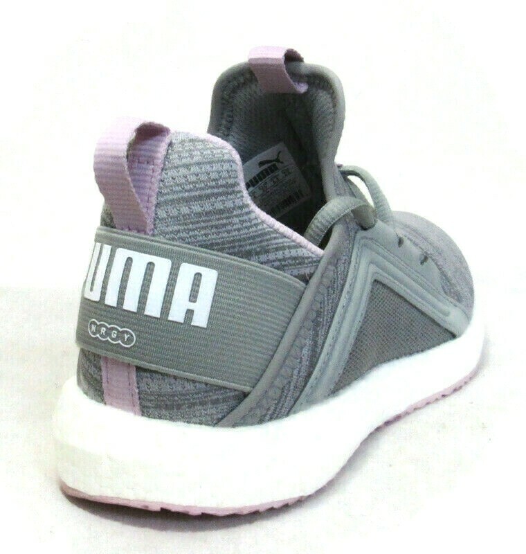 PUMA MEGA NRGY HEATHER KNIT Women's Gray/Pink Running Sneaker SZ6