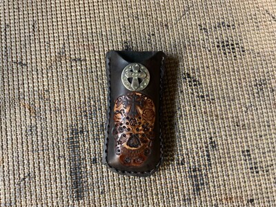 Handmade Leather Knife/ 1911 8or10rd /single stack Magazine Pouch Belt Attach