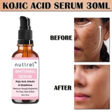KOJIC ACID Skin Whitening Lightening Brightening Serum Bleaching/Spot Fade Cream