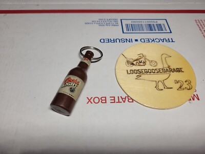 Vintage Coors Light Beer Bottle Opener Key Chain Ring Keychain