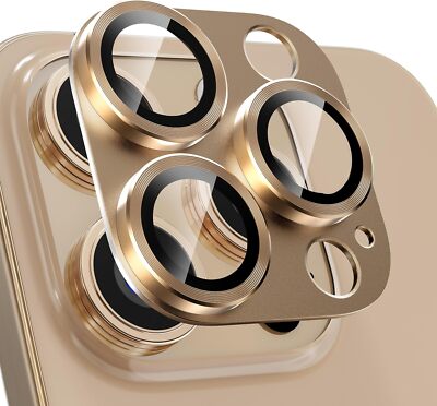 For iPhone 16 Pro Max/ 16 Pro Tempered Glass Metal Camera Lens Protector Cover