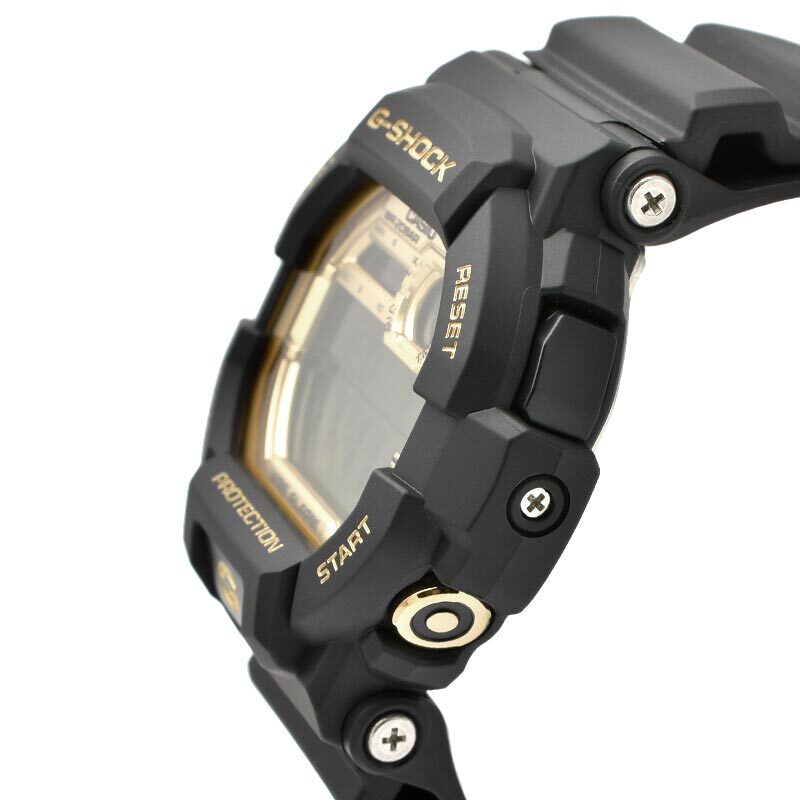 CASIO G-SHOCK GD-350GB-1JF Vibe Alarm Digital Watch Black x Gold