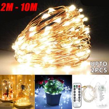 100/50 LED Battery Powered Copper Wire String Fairy xmas Party Light AU