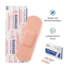 JMU Flexible Fabric Adhesive Bandages 1"x 3" Sterile Fabric Strip 100pcs/box