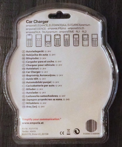 EMPORIA Car Charger Ladekabel 12 V für emporia- Handys nur für Kfz neu OVP - Bild 4 von 5