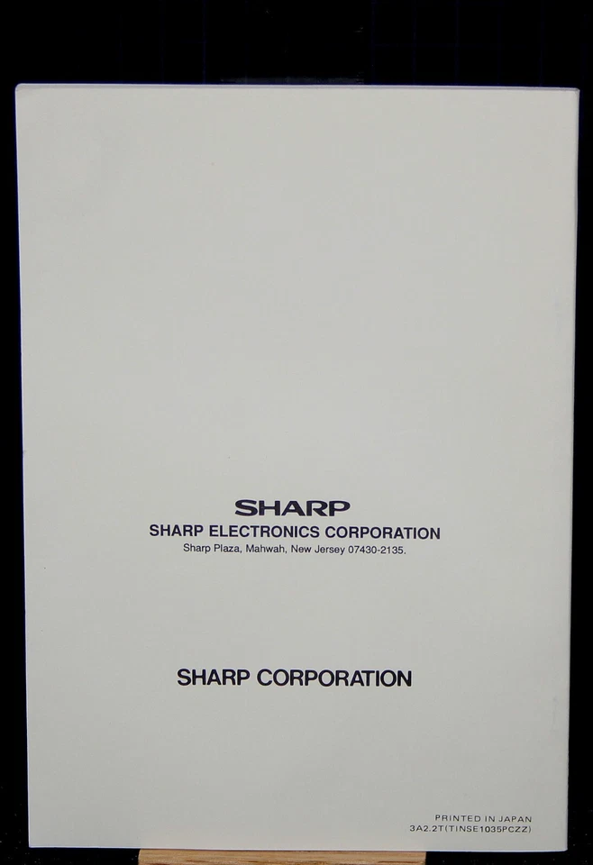 SHARP ORGANIZER LINK II MODEL OZ-892 OPERATION MANUAL Vintage 1992 - Image 2 of 2