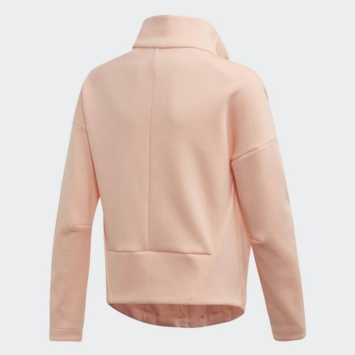 ADIDAS GIRLS ID JACKET SIZE SMALL & MEDIUM GLOW PINK WHITE FITTING JACKET KNIT - Picture 7 of 10