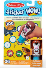 NEW Melissa Doug Sticker Wow Book and Stamper w/ 300 stickers - Dog RARE