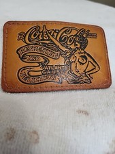 Vintage Advertising Coca-Cola Tiffany Foundry Leather Belt Buckle.
