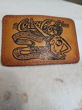 Vintage Advertising Coca-Cola Tiffany Foundry  Leather Belt Buckle. 