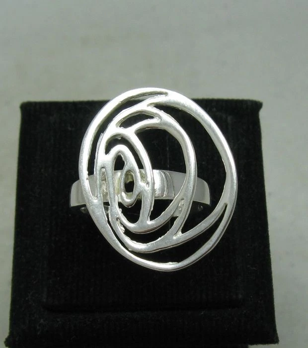 Echte Sterling Silber extravaganten Ring punziert solide 925 handgefertigt