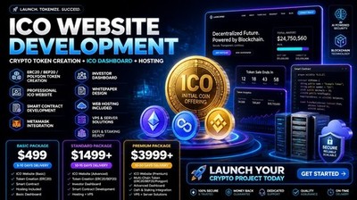 Professionelle ICO-Entwicklungsservices - Token, Website, Admin-Dashboard &...