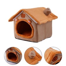 All-Season Dog  Cat House Bed, Removable Washable Pet Bed for Small Dogs