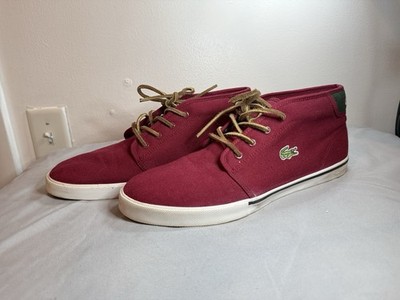 Lacoste Lacoste Mens Ampthill TBR Dark Red/Dark Green  Sz US 10.5
