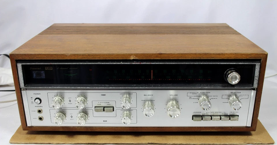 VINTAGE SANSUI QRX-3500 4-CHANNEL RECEIVER TESTED & WORKING GOOD BUT SOLD AS-IS - Image 2 of 4