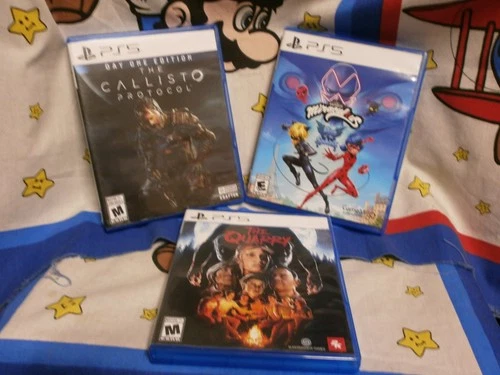 Lot of 3 Playstation 5 Games - Callisto Protocol Miraculous Rise & The Quarry