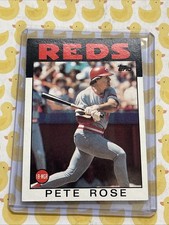 PETE ROSE #1 1986 TOPPS cincinnati reds legend all-star hall of fame gambler