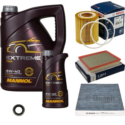 BOSCH Inspektionspaket 6 L MANNOL Extreme 5W-40 für Opel Zafira B 1.9 CDTi