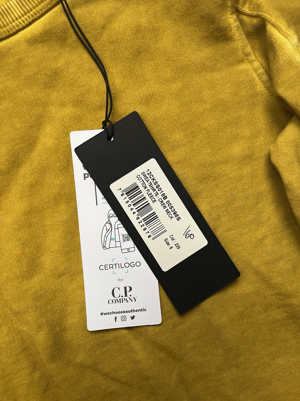 CP Company Junior Lens Sweatshirt - UK 8 Years - Nugget Gold £130 RRP BNWT image 5