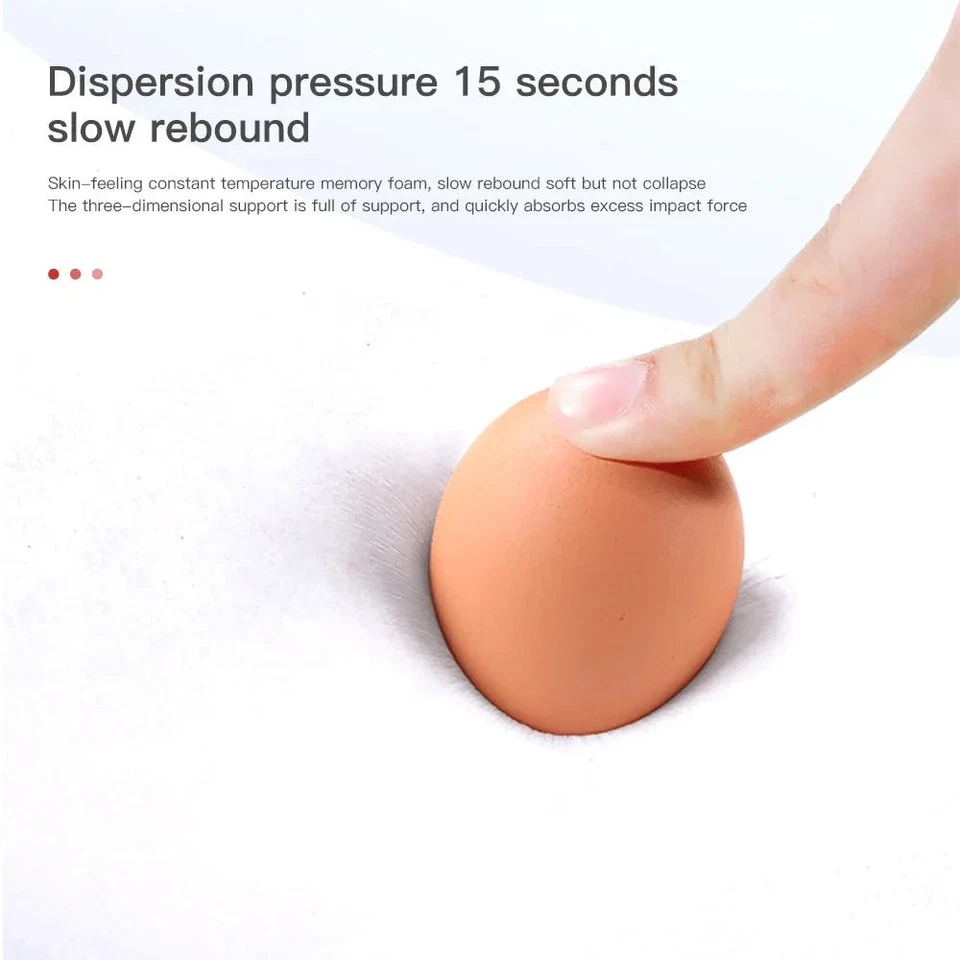 Asiento Cabeza Cuello Viaje Descanso Almohada, Cuero Cuello Espuma con Memoria Almohada Accesorio Coche Foto 3 de 4