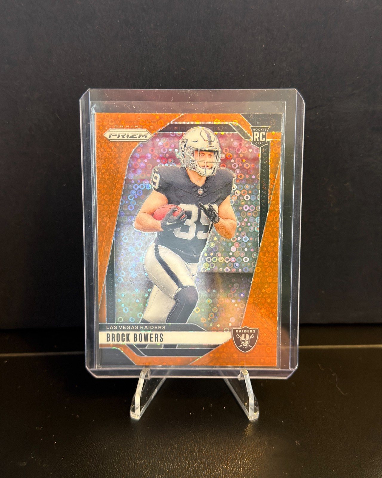 2024 Panini Prizm - Brock Bowers #315 Orange Disco Prizm (RC)